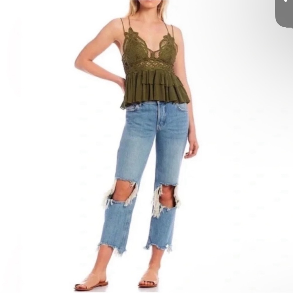 NWT Free People Movement Adella Cami in the Olive Sparrow Color Size Medium NWT - Picture 6 of 8